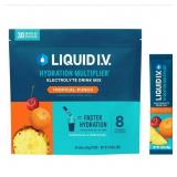 NEW Liquid I.V. Hydration Multiplier, 30 Individual Serving Stick Packs in Resealable Pouch, Tropical Punch