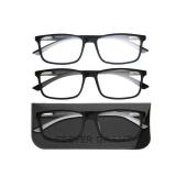 Design Optics by Foster Grant Classic Plastic Rectangle Reading Glasses, 3-pack +3.00 "Style C"