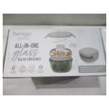 NEW Bentgo All-in-One Tinted Glass Salad Container - Soft Khaki Green/Gray