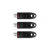 NEW SanDisk 64GB Ultra USB 3.0 Flash Drive 3 Pack