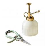 NEW Modern Sprout Gardening Shears and Glass Plant Mister Set - Gray
