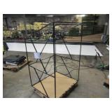 Welded Black Metal Frame Built to Fit Onto Pallets with Angled Roof - Perfect for Projects