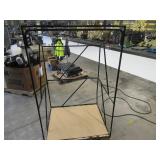 Welded Black Metal Frame Built to Fit Onto Pallets with Angled Roof - Perfect for Projects