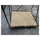 Welded Black Metal Frame Built to Fit Onto Pallets with Angled Roof - Perfect for Projects