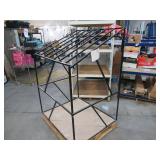 Welded Black Metal Frame Built to Fit Onto Pallets with Angled Roof - Perfect for Projects