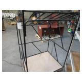 Welded Black Metal Frame Built to Fit Onto Pallets with Angled Roof - Perfect for Projects
