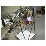 Welded Black Metal Frame Built to Fit Onto Pallets with Angled Roof - Perfect for Projects