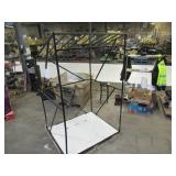 Welded Black Metal Frame Built to Fit Onto Pallets with Angled Roof - Perfect for Projects