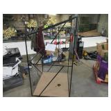 Welded Black Metal Frame Built to Fit Onto Pallets with Angled Roof - Perfect for Projects