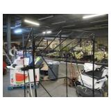 Welded Black Metal Frame Built to Fit Onto Pallets with Angled Roof - Perfect for Projects