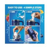 NEW Cirkul 40oz Raindrop Tumbler Starter Kit + 4 Flavor Cartridges - Midnight Blue