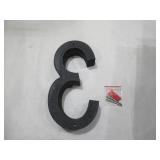 NEW Tivendis Concrete Number "3" Medium Black with Mounting Screws