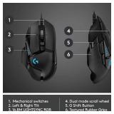 NEW Logitech G502 HERO High Performance Gaming Mouse with HERO 25K Sensor, RGB, 11 Programmable Buttons, Adjustable Weights, Onboard Memory, Tilt Wheel, and G240 Cloth Gaming Mouse Pad Bundle, Black