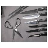 USED Sabatier Self-Sharpening Edgekeeper 10 Piece Forged German Steel Knife Set