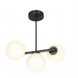 NEW GE CHA3LDI137D85CMBSL 3-Light Chandelier Solon Family Matte Black