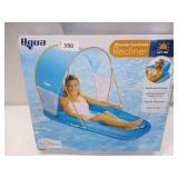 Aqua Ultimate Sunshade Recliner Pool Lounge, Blue and Pineapple