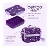 NEW Bentgo 2-Piece Kids Snap & Go Lunch Set: Leak-Proof Lunch Box & Deluxe Insulated Lunch Bag - Unicorn