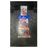 Donruss Cam Ward patch/ tom brady fleer 2002 13/18 / holiday edition Terrance Ferguson patch card / holiday edition Walter Nolel patch card