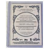 Yadier Molina 2019 Topps Allen & Ginter Relic - St. Louis Cardinals Baseball Card Yadier Molina 2019 Topps Allen & Ginter Relic - St. Louis Cardinals Baseball Card