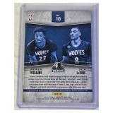 Andrew Wiggins and Zach LaVine 2016-17 Panini Absolute Team Tandems Dual Relic #10 and Numbered 68/149 - Minnesota Timberwolves Basketball Card Andrew Wiggins and Zach LaVine 2016-17 Panini Absolute Team Tandems Dual Relic #10 and Numbered 68/149 - Minnesota Timberwolves Basketball Card