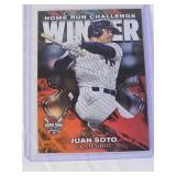 Juan Soto 2024 Topps Home Run Challenge Winner #HRCW-20 and Numbered 891/923 - New York Yankees Baseball Card Juan Soto 2024 Topps Home Run Challenge Winner #HRCW-20 and Numbered 891/923 - New York Yankees Baseball Card