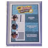 Joe Mauer, Hanley Ramirez, Troy Tulowitzki 2008 Upper Deck Baseball Heroes Triple Relic #192 - MLB Baseball Card Joe Mauer, Hanley Ramirez, Troy Tulowitzki 2008 Upper Deck Baseball Heroes Triple Relic #192 - MLB Baseball Card