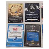 Lot of 7 Rookies and Inserts Football Cards Featuring Jahmyr Gibbs, Jaxon Smith-Njigba, Baker Mayfield, Trevor Lawrence, Deshaun Watson, and Jeremiah Trotter Jr. Lot of 7 Rookies and Inserts Football Cards Featuring Jahmyr Gibbs, Jaxon Smith-Njigba, Baker Mayfield, Trevor Lawrence, Deshaun Watson, and Jeremiah Trotter Jr.