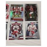 Lot of 8 Patrick Mahomes Football Cards from Various Sets Including Select, Donruss, and Notoriety with Holo Features Lot of 8 Patrick Mahomes Football Cards from Various Sets Including Select, Donruss, and Notoriety with Holo Features