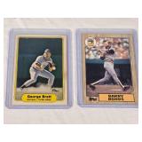 Lot of 2 Baseball Cards Featuring George Brett and Barry Bonds Lot of 2 Baseball Cards Featuring George Brett and Barry Bonds