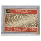 Nellie Fox and Luis Aparicio 1959 Topps #408 - Chicago White Sox Vintage Baseball Card Nellie Fox and Luis Aparicio 1959 Topps #408 - Chicago White Sox Vintage Baseball Card