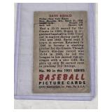 Dave Koslo 1951 Bowman #90 - New York Giants Vintage Baseball Card Dave Koslo 1951 Bowman #90 - New York Giants Vintage Baseball Card