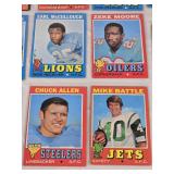 Lot of 22 Vintage 1971 Topps Football Cards Featuring Players Like Mike Lucci, Bobby Bell, and Terry Hanratty Lot of 22 Vintage 1971 Topps Football Cards Featuring Players Like Mike Lucci, Bobby Bell, and Terry Hanratty