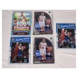 Lot of 5 Stephen Curry Basketball Cards Including Panini Prizm and Donruss Optic with USA and Golden State Warriors Themes Lot of 5 Stephen Curry Basketball Cards Including Panini Prizm and Donruss Optic with USA and Golden State Warriors Themes