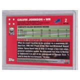 Calvin Johnson Rookie 2007 Topps #2 - Detroit Lions Football Card Calvin Johnson Rookie 2007 Topps #2 - Detroit Lions Football Card