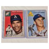 Lot of 2 Vintage 1954 Topps Baseball Cards Featuring Bill Renna and Ellis Deal - Philadelphia Athletics and St. Louis Cardinals. Lot of 2 Vintage 1954 Topps Baseball Cards Featuring Bill Renna and Ellis Deal - Philadelphia Athletics and St. Louis Cardinals.