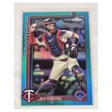 Ryan Jeffers 2025 Topps Chrome Aqua Refractor #65 and Numbered 199/299 - Minnesota Twins Baseball Card Ryan Jeffers 2025 Topps Chrome Aqua Refractor #65 and Numbered 199/299 - Minnesota Twins Baseball Card