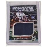 Dez Fitzpatrick Rookie 2021 Panini Spectra Monumental Memorabilia Jumbo Relic Prizm #MM-DF and Numbered 48/75 - Tennessee Titans Football Card Dez Fitzpatrick Rookie 2021 Panini Spectra Monumental Memorabilia Jumbo Relic Prizm #MM-DF and Numbered 48/75 - Tennessee Titans Football Card