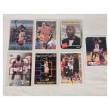 Lot of 7 Michael Jordan Basketball Cards including Upper Deck, Topps, and Fleer with All-Star and MVP Highlights Lot of 7 Michael Jordan Basketball Cards including Upper Deck, Topps, and Fleer with All-Star and MVP Highlights