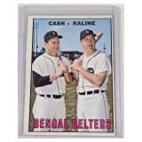 Norm Cash and Al Kaline 1967 Topps #216 - Detroit Tigers Vintage Baseball Card Norm Cash and Al Kaline 1967 Topps #216 - Detroit Tigers Vintage Baseball Card