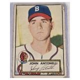 Johnny Antonelli 1952 Bowman #140 - Boston Braves Vintage Baseball Card Johnny Antonelli 1952 Bowman #140 - Boston Braves Vintage Baseball Card
