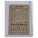 Mike Garcia 1952 Bowman #7 - Cleveland Indians Vintage Baseball Card Mike Garcia 1952 Bowman #7 - Cleveland Indians Vintage Baseball Card