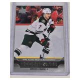 Brock Faber Rookie 2023-24 Upper Deck Debut Dates #DD-15 - Minnesota Wild Hockey Card Brock Faber Rookie 2023-24 Upper Deck Debut Dates #DD-15 - Minnesota Wild Hockey Card