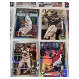 Lot of Minnesota Twins Baseball Cards Featuring Players like Josh Donaldson, Jose Berrios, and Eddie Rosario with Special Features such as Rookie, Inserts, Refractors and Chrome Cards Lot of Minnesota Twins Baseball Cards Featuring Players like Josh Donaldson, Jose Berrios, and Eddie Rosario with Special Features such as Rookie, Inserts, Refractors and Chrome Cards