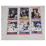 Lot of 6 Wayne Gretzky Hockey Cards including O-Pee-Chee and Score brands, featuring Art Ross Trophy and Record Setters Lot of 6 Wayne Gretzky Hockey Cards including O-Pee-Chee and Score brands, featuring Art Ross Trophy and Record Setters