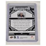 Brock Faber Rookie 2023-24 Parkhurst Prominent Prospects Insert #PP-BF - Wild Hockey Card Brock Faber Rookie 2023-24 Parkhurst Prominent Prospects Insert #PP-BF - Wild Hockey Card