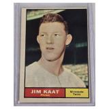 Jim Kaat 1961 Topps #63 - Minnesota Twins Vintage Baseball Card Jim Kaat 1961 Topps #63 - Minnesota Twins Vintage Baseball Card