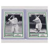 Lot of 2 Baseball's Greatest Cards Featuring Joe DiMaggio and Lou Gehrig - New York Yankees Vintage Baseball Cards Lot of 2 Baseball's Greatest Cards Featuring Joe DiMaggio and Lou Gehrig - New York Yankees Vintage Baseball Cards