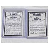 Lot of 2 Baseball's Greatest Cards Featuring Joe DiMaggio and Lou Gehrig - New York Yankees Vintage Baseball Cards Lot of 2 Baseball's Greatest Cards Featuring Joe DiMaggio and Lou Gehrig - New York Yankees Vintage Baseball Cards