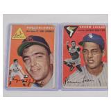 Lot of 2: 1954 Topps Baseball Cards Featuring Ray Jablonski and Sherm Lollar - Vintage Baseball Cards Lot of 2: 1954 Topps Baseball Cards Featuring Ray Jablonski and Sherm Lollar - Vintage Baseball Cards