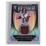 Jayden Daniels Rookie 2024 Panini Totally Certified Relic #NGJ-JDS - Washington Commanders Football Card Jayden Daniels Rookie 2024 Panini Totally Certified Relic #NGJ-JDS - Washington Commanders Football Card